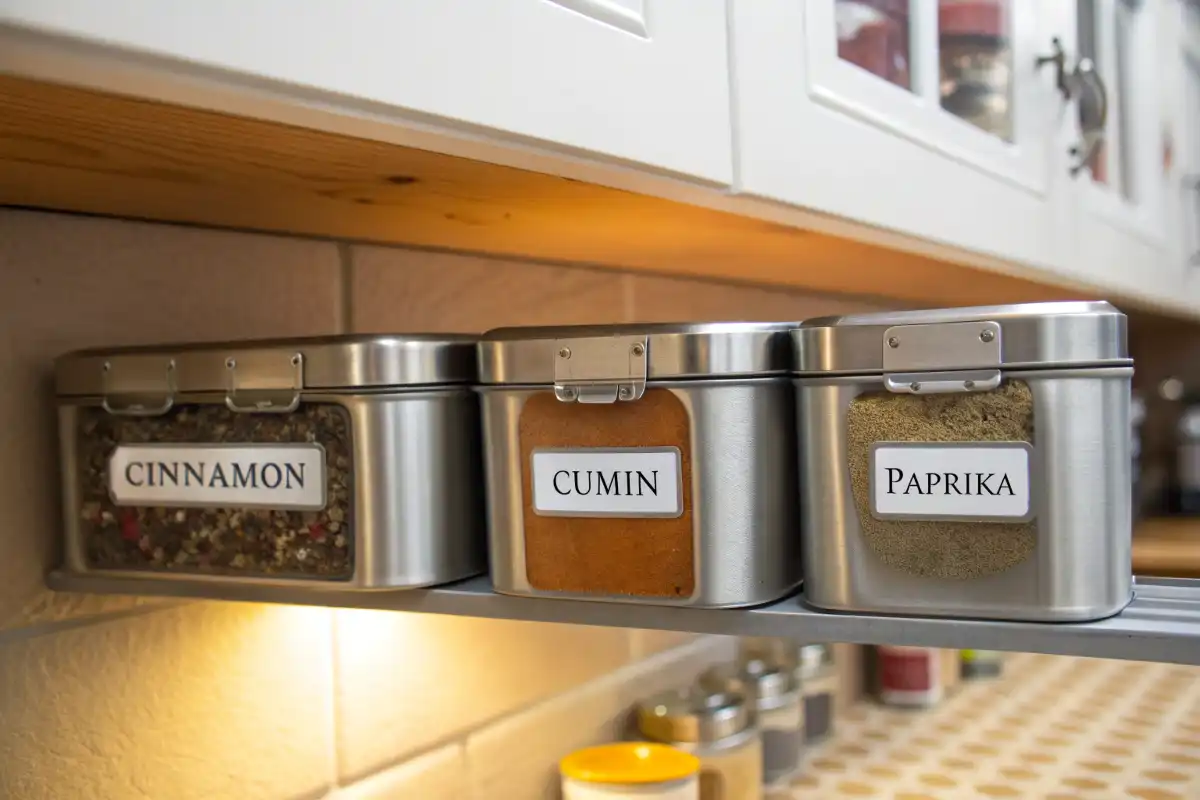 Magnetic Spice Rack Under Cabinet