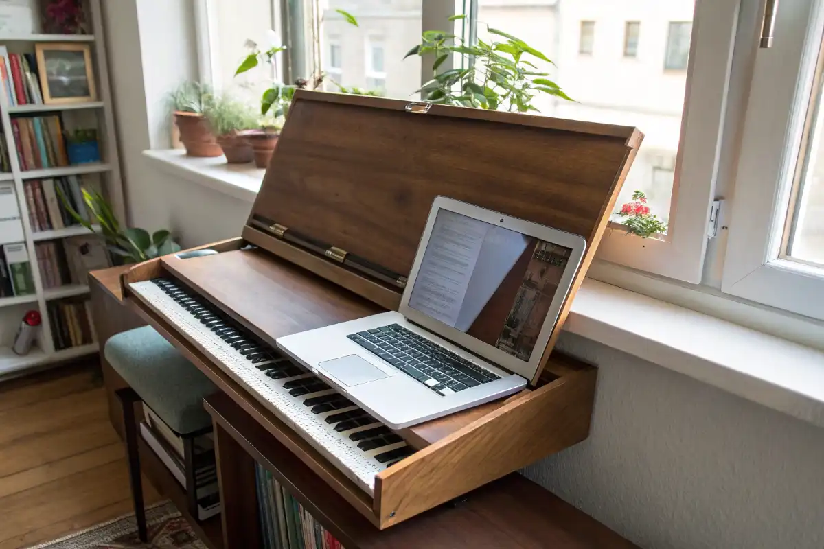 Fold-Down Desk on Windowsill