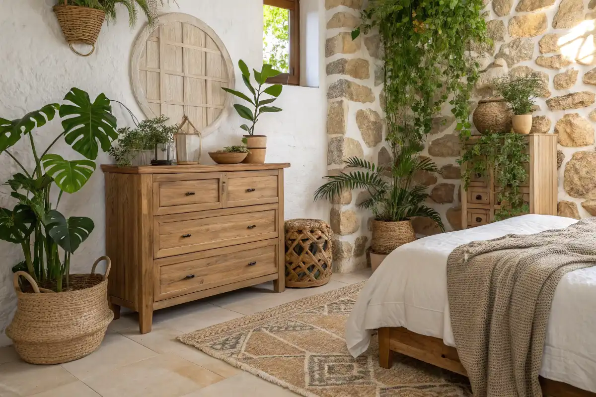 Sustainable Bedroom with Biophilic Design