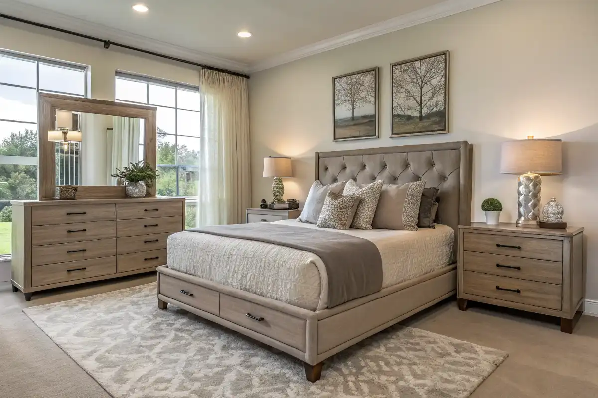 King Size Bedroom Set in Modern Style