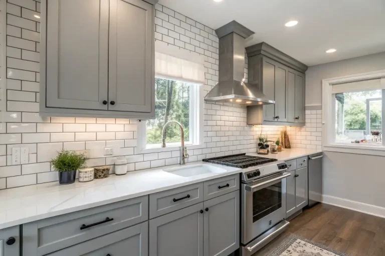 Modern Kitchen Backsplash with Subway Tiles