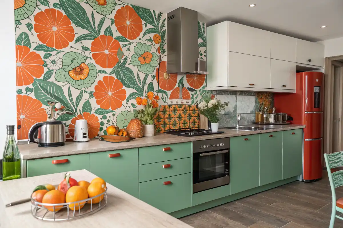 Eclectic Maximalist Floral Pattern
