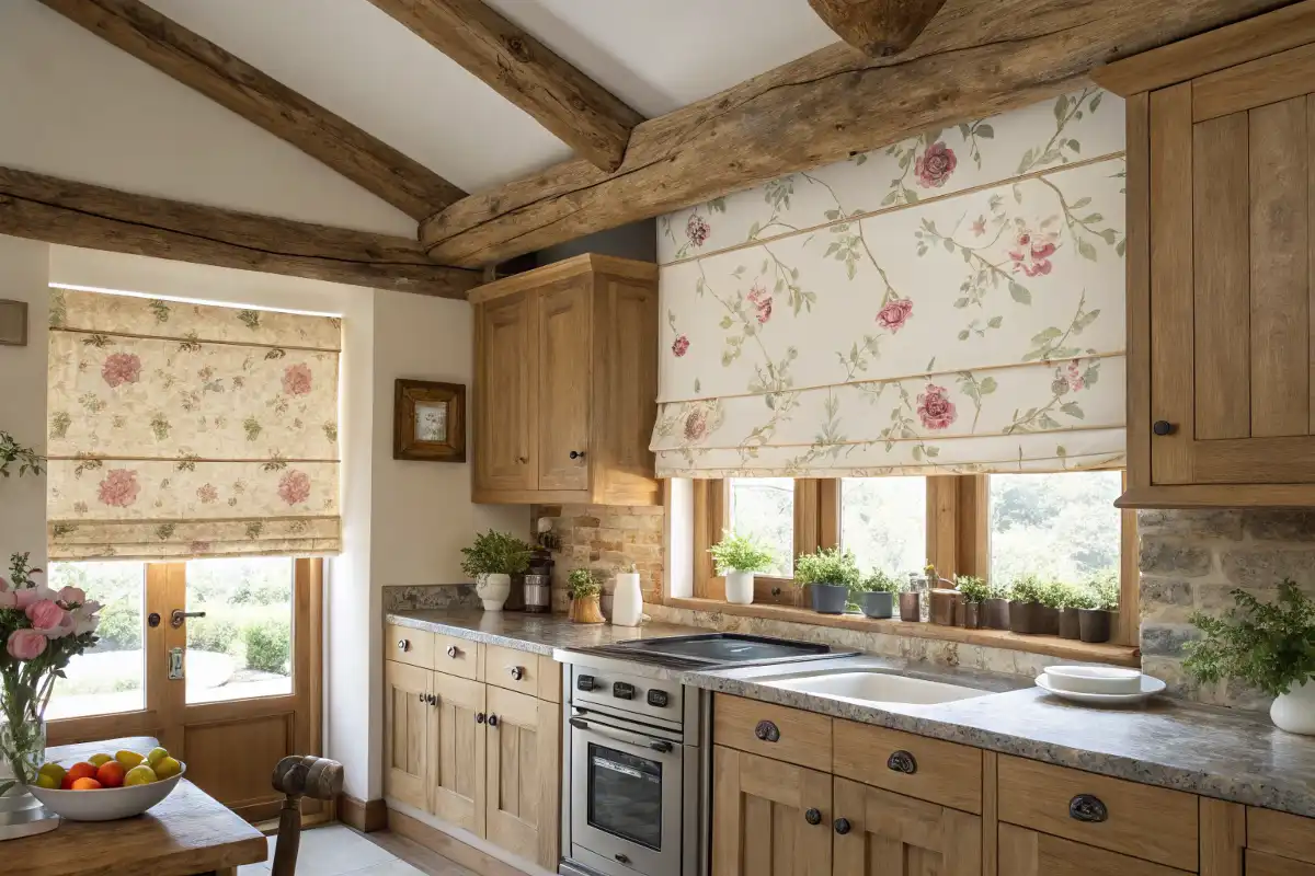 Floral Roman Shades